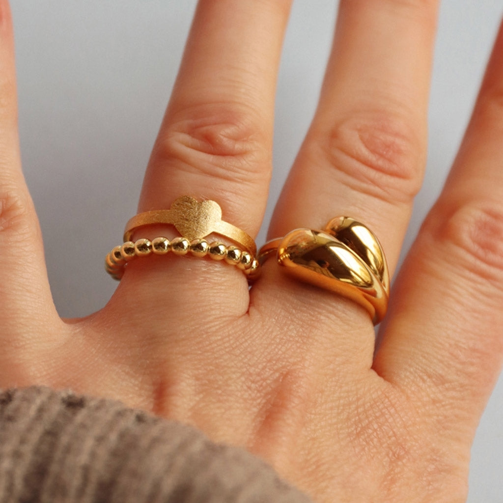LULU Copenhagen Love Ring Rings Gold plated