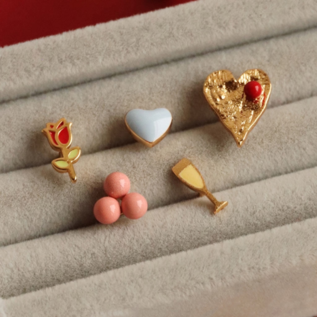 LULU Copenhagen Love U earring 1 pcs Ear stud, 1 pcs Skyride Blue