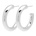 Non Hoops Chunky Medium pair - Silver Plated