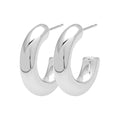 Non Hoops Chunky Small pair - Silver Plated