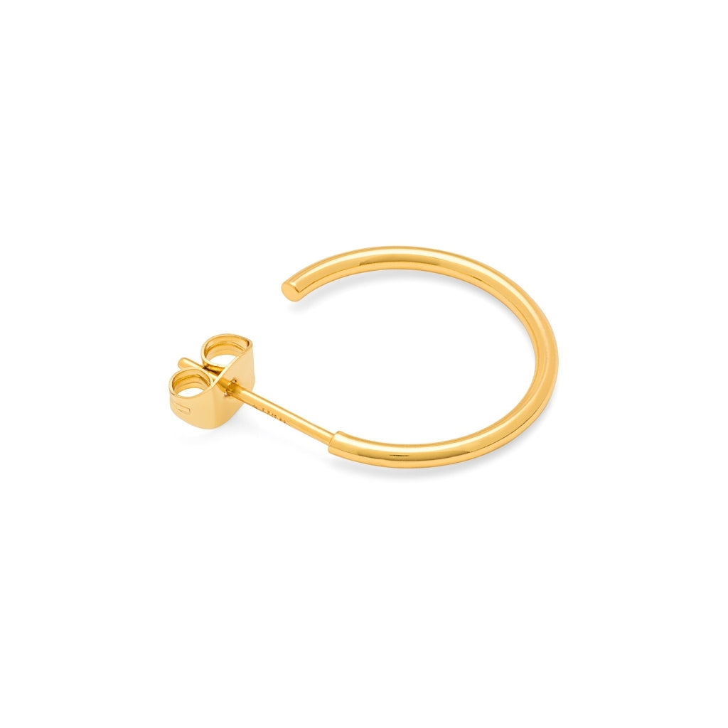 LULU Copenhagen Non Hoops Medium pair Hoops Gold plated