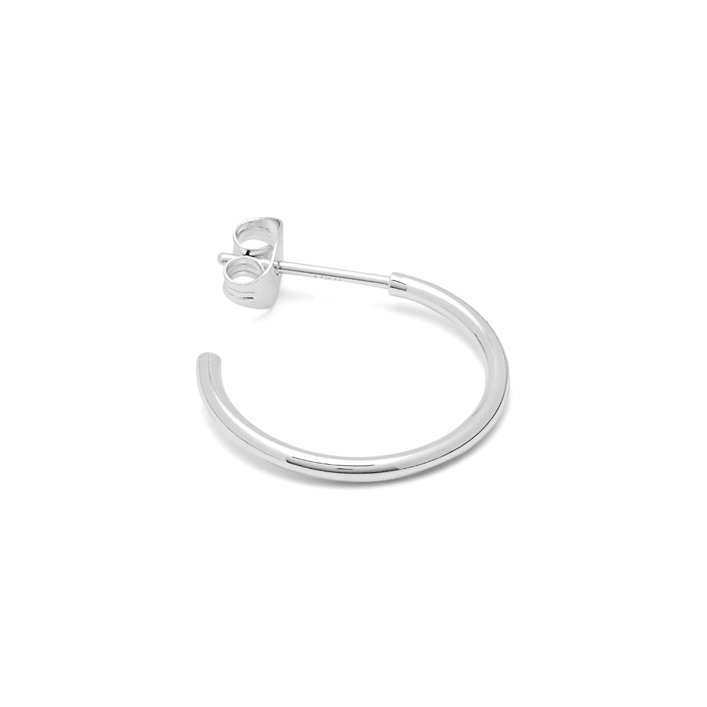 LULU Copenhagen Non Hoops Medium pair Hoops Silver Plated
