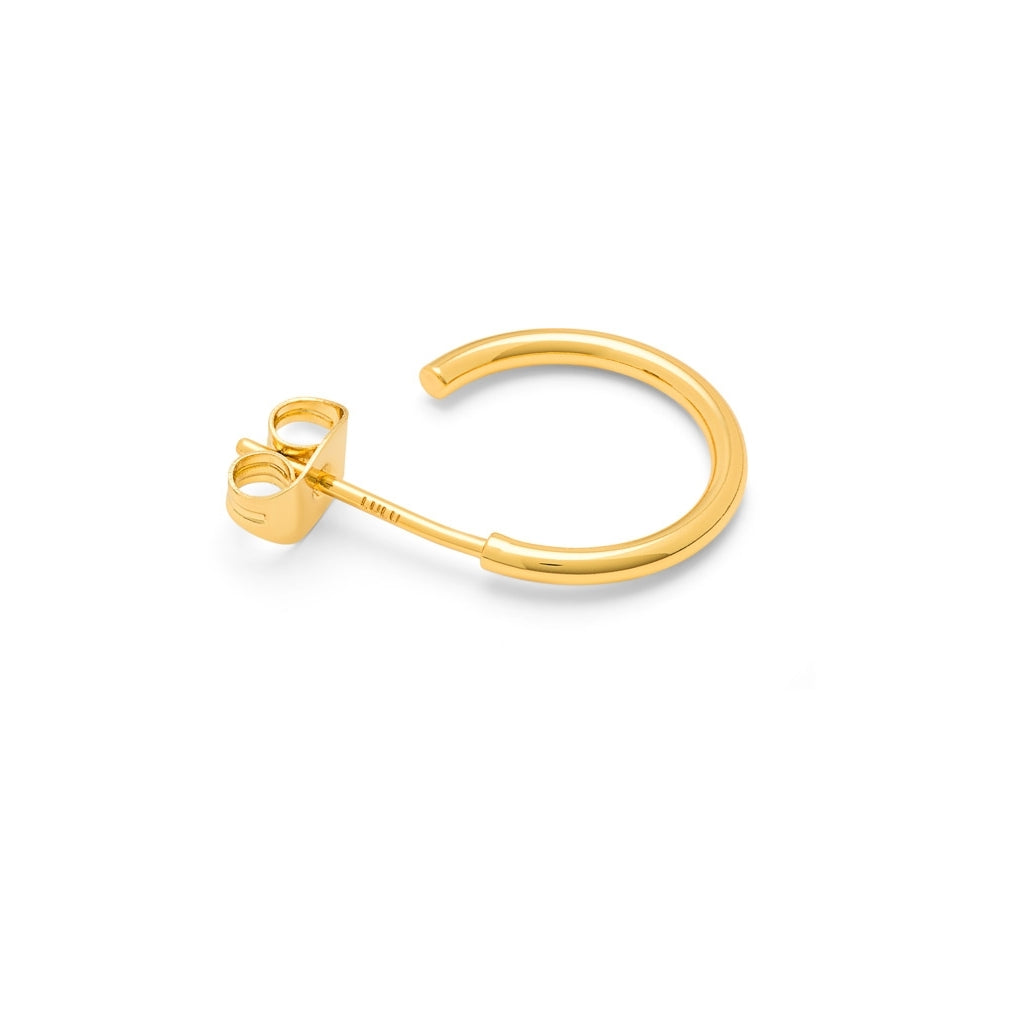 LULU Copenhagen Non Hoops Small pair Hoops Gold plated