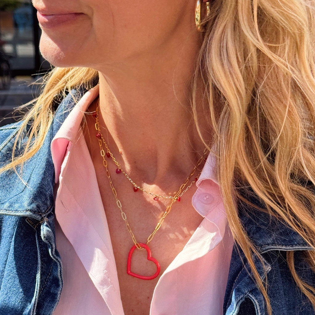 LULU Copenhagen Paperclip Necklace gold plated Necklaces Gold plated