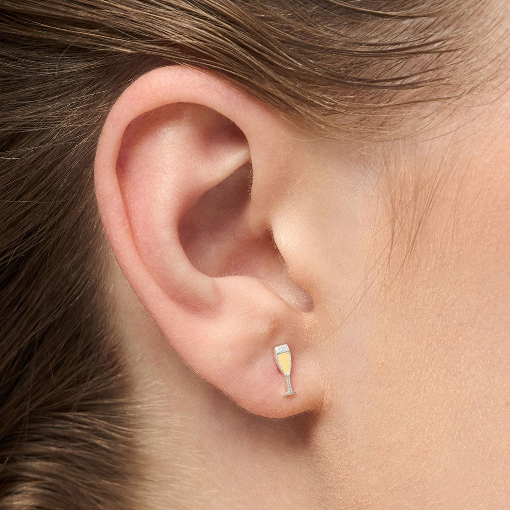LULU Copenhagen Pop earring 1 pcs - Silver Plated Ear stud, 1 pcs Silver Plated