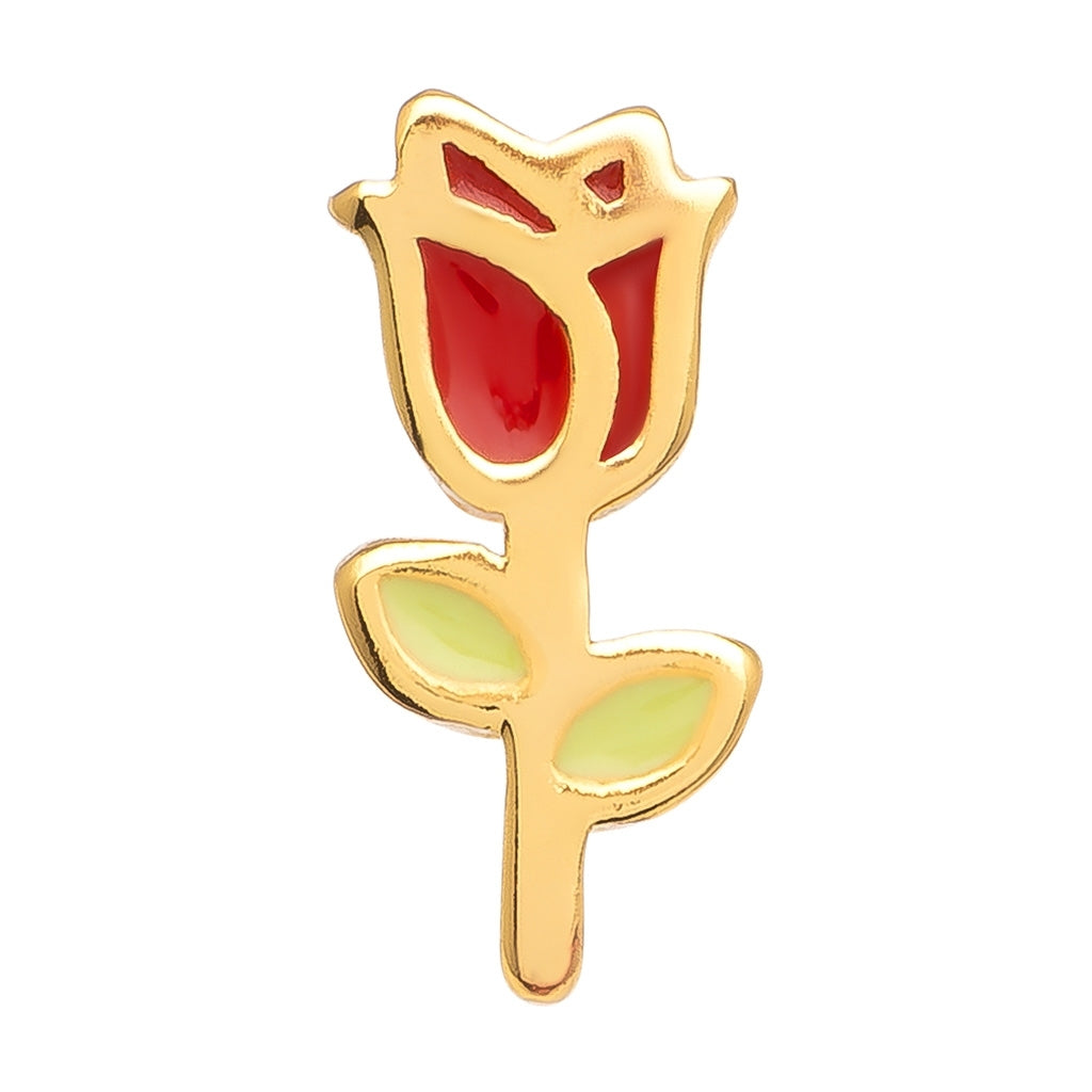 LULU Copenhagen Rose earring 1 pcs Ear stud, 1 pcs Gold plated