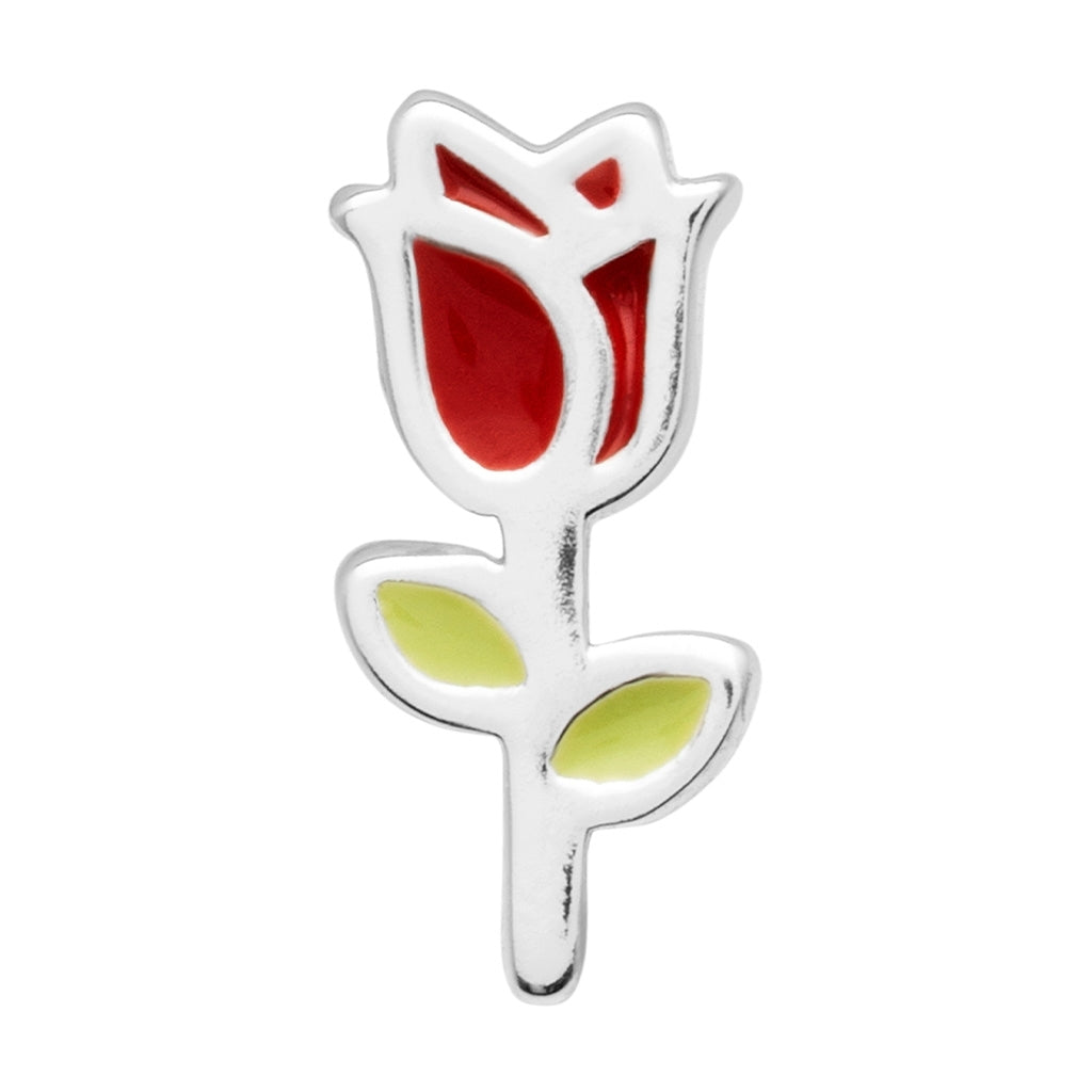 LULU Copenhagen Rose earring 1 pcs Ear stud, 1 pcs Silver Plated
