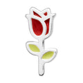 Rose earring 1 pcs - Silver Plated
