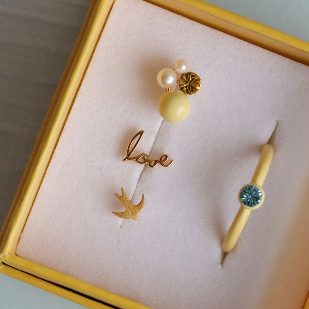 LULU Copenhagen Swallow earring 1 pcs Ear stud, 1 pcs Gold plated