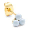 Trio earring 1 pcs - enamel - Skyride Blue