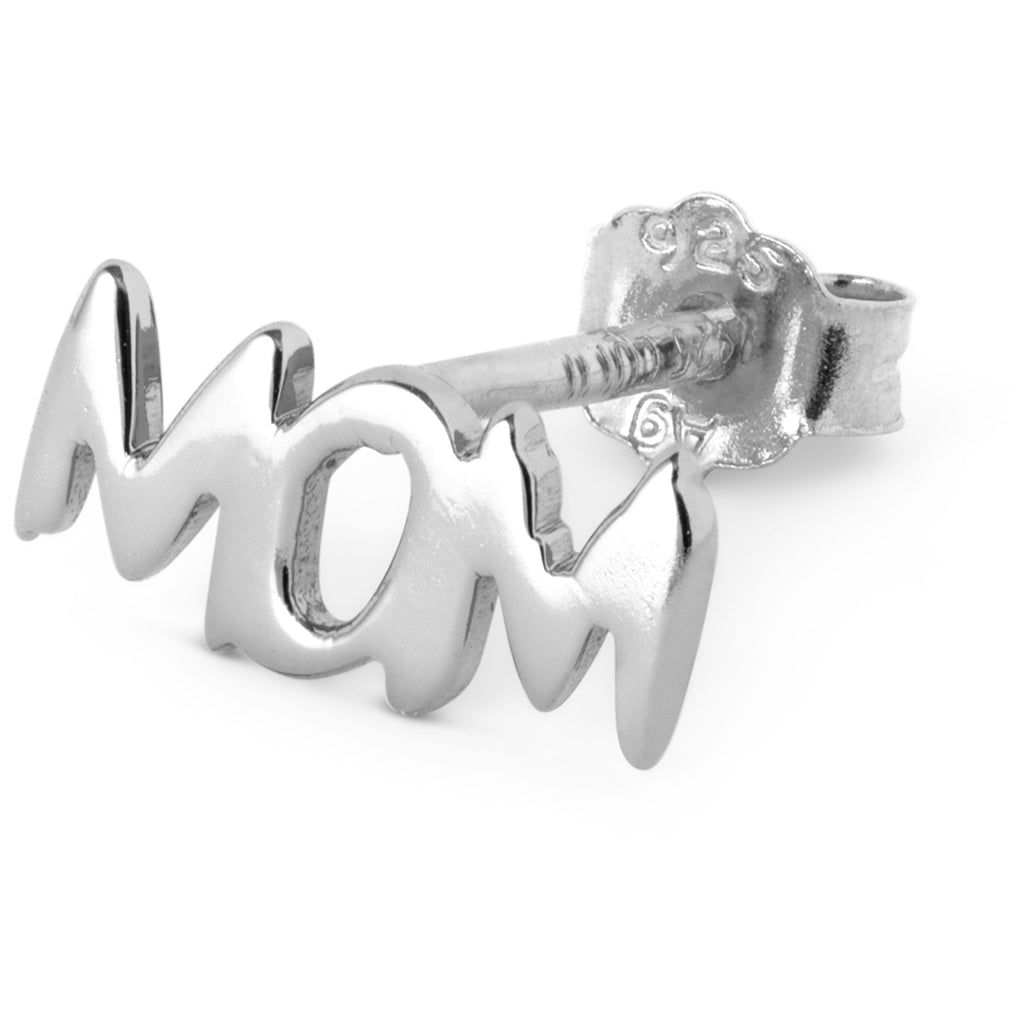 LULU Copenhagen Word Mom earring 1 pcs Ear stud, 1 pcs Silver